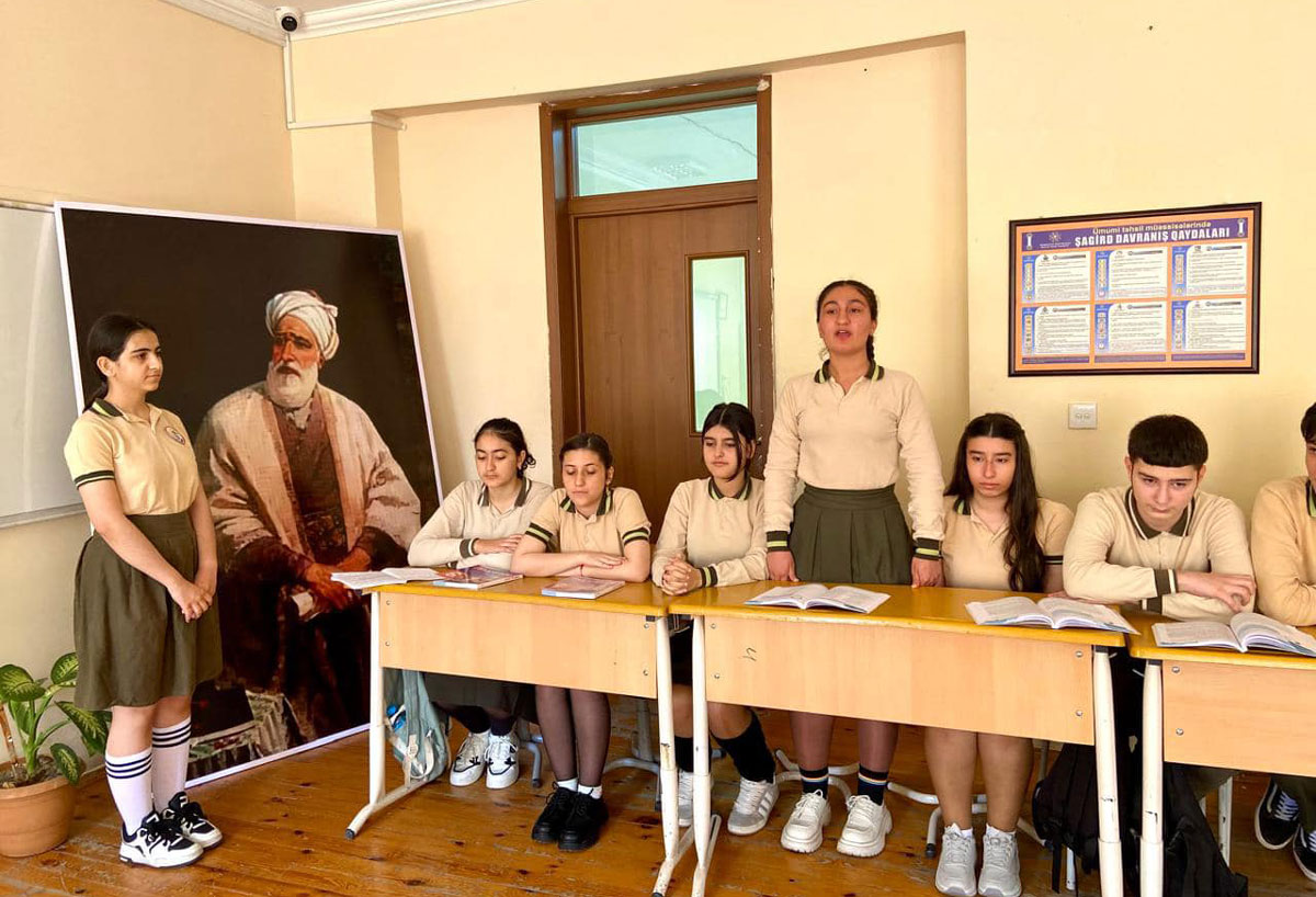 “Məktəblərdə Məhəmməd Füzuli ayı” layihəsi çərçivəsində tədbirlər keçirilib