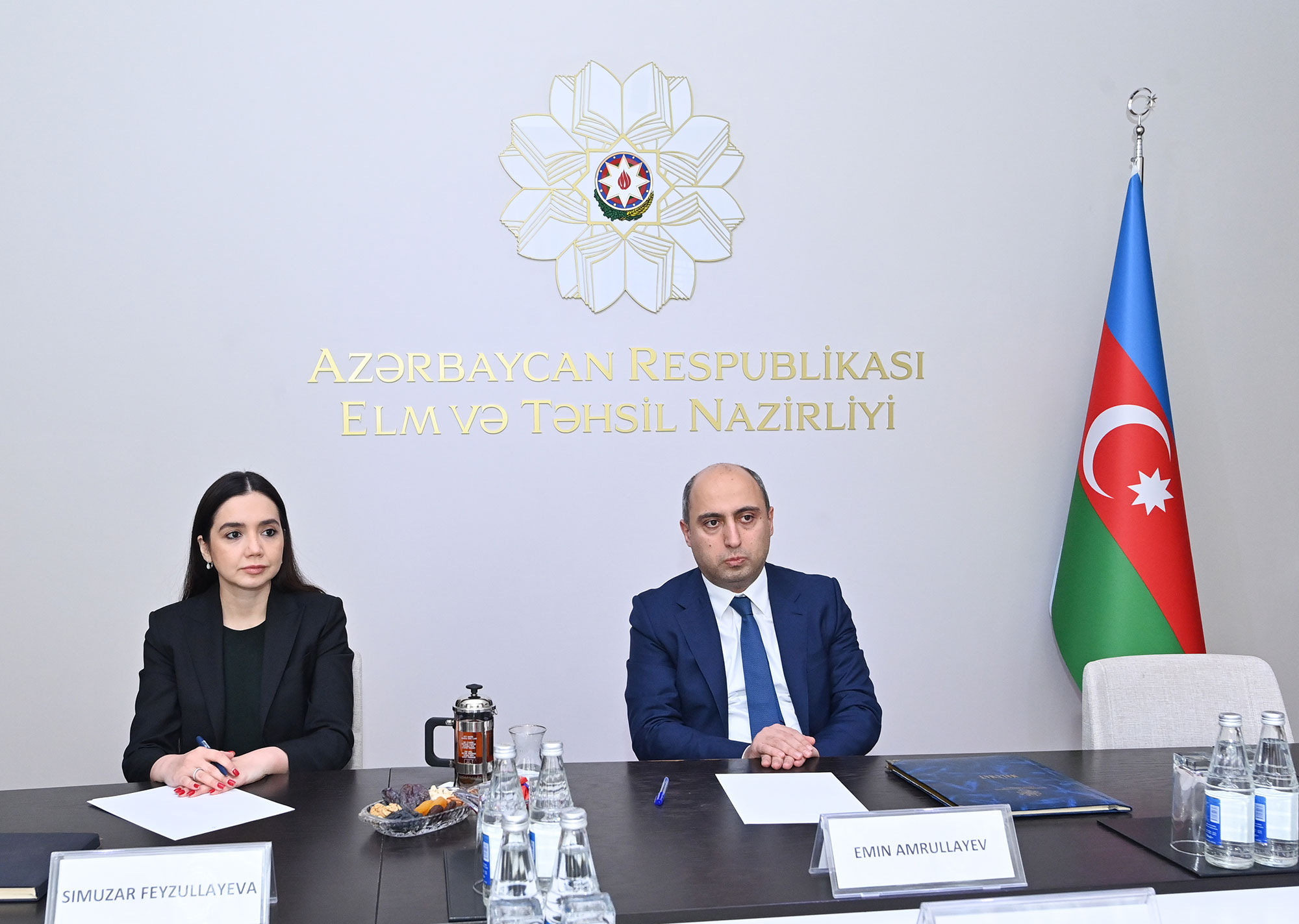 Elm və təhsil naziri Qırğız Respublikasının ölkəmizdəki səfiri ilə görüşüb