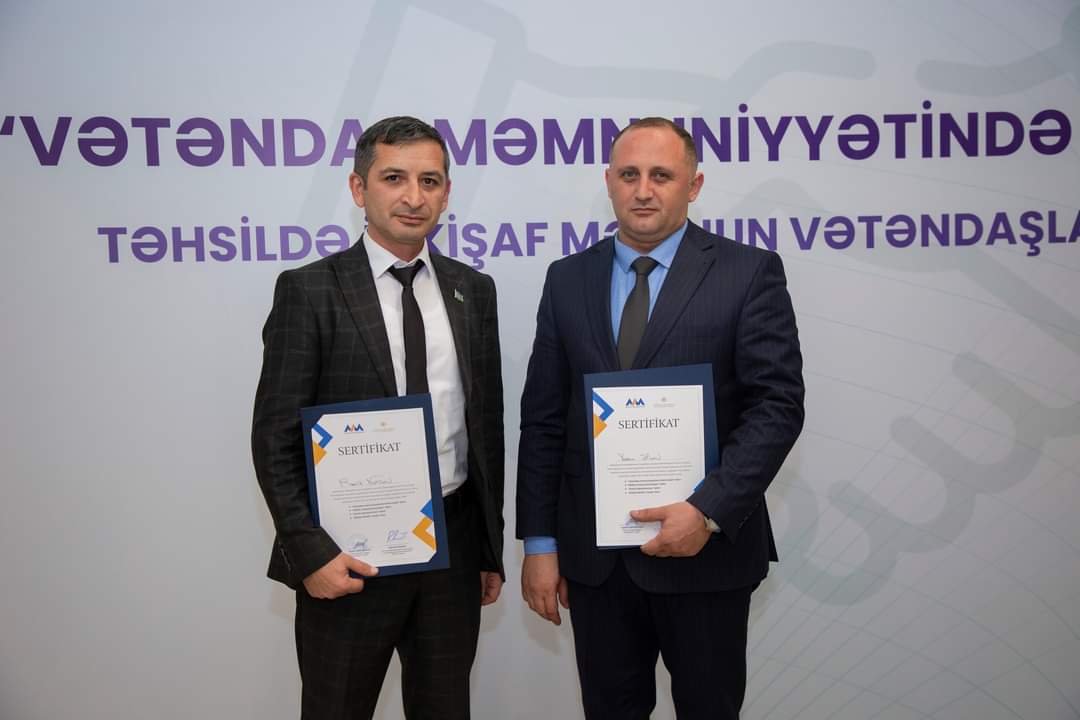 Təhsil işçiləri üçün təşkil olunan təlim proqramının bağlanış mərasimi