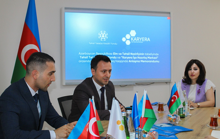 Təhsil Tələbə Krediti Fondu Karyera və İşə Hazırlıq Mərkəzi ilə Memorandum imzalanıb