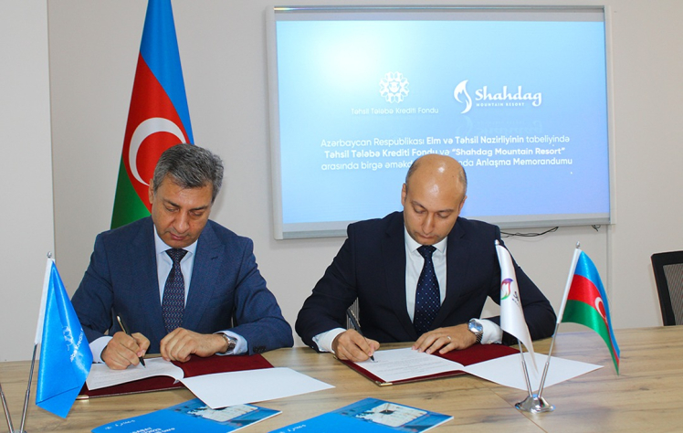 Təhsil Tələbə Krediti Fondu ilə Şahdağ Turizm Mərkəzi arasında memorandum imzalanıb
