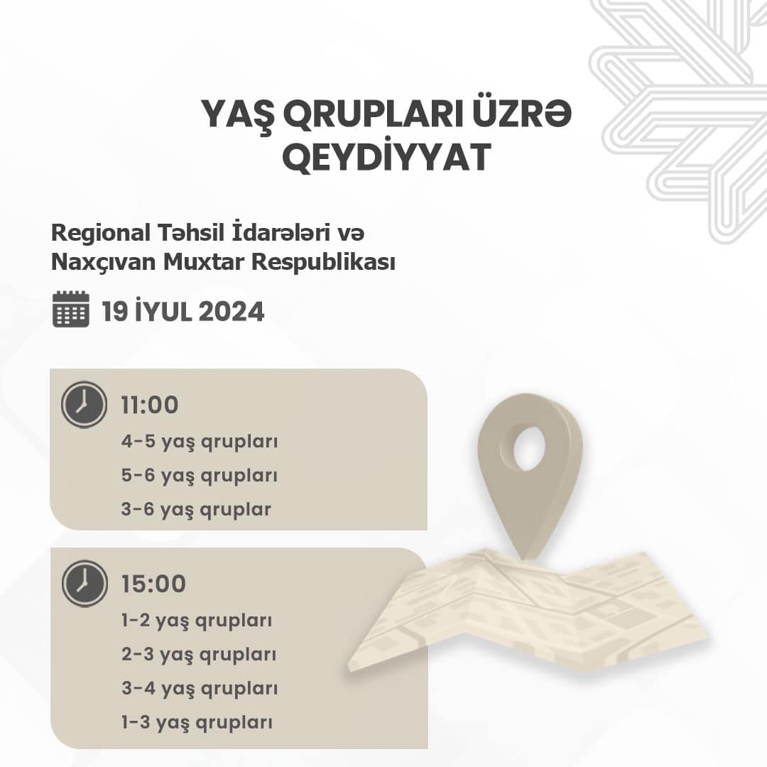İyulun 16-da məktəbəqədər təhsil müəssisələrinin qeydiyyatına start veriləcək
