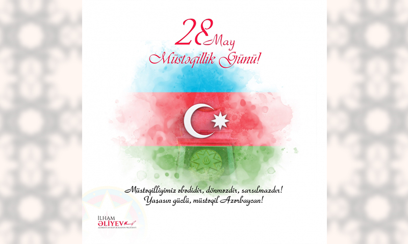 Prezident İlham Əliyev Müstəqillik Günü münasibətilə paylaşım edib